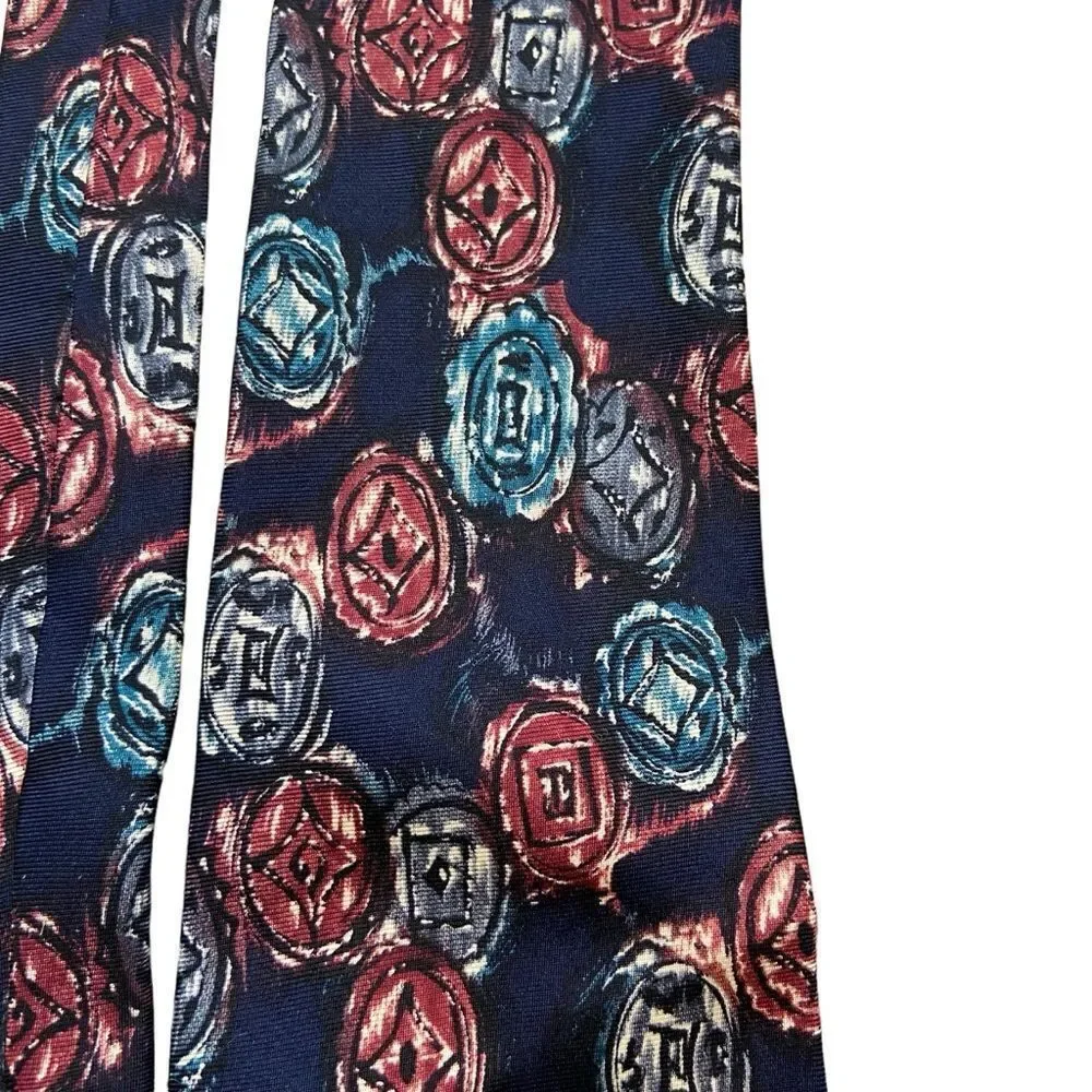 Brand new with‎ Tags Men’s Christian Dior 100% Silk Tie Abstract Print